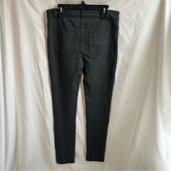 Athleta Dark Gray Stretch Skinny Pants with Button and Zipper Closure Size 4 - Picture 2 of 3